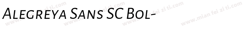 Alegreya Sans SC Bol字体转换